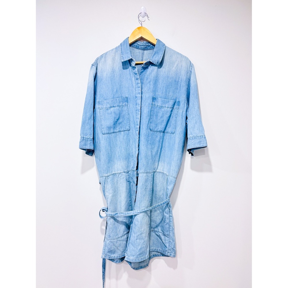 GAP Light blue romper | Linen‎ Blend Casual Summer | X-Large